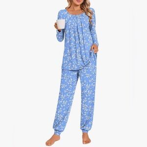Floral Pajama Set with Pockets